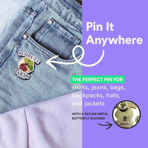 شروت فارمز الشمندر - مكتب - دبوس التلبيب المينا - دوايت المفضل لحقيبة الظهر والسترات والقبعات إلخ. in Kuwait