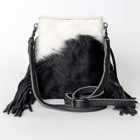 حقيبة كروسبودي صغيرة متوسطة الحجم من أمريكان دارلينج على يد جلد منقوش مهدب محفظة حقائب يد غربية للنساء حقائب كلاتش مغلف حقائب قابلة للإزالة حزام جلدي قابل للتعديل in Kuwait