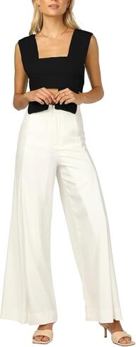 سترة نسائية قصيرة بدون أكمام وربطة عنق بدون ظهر محبوك ورقبة على شكل حرف V سترة غير رسمية بدون أكمام سترة علوية in Kuwait