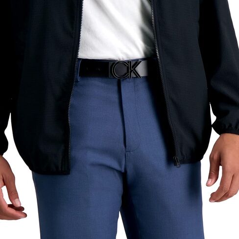 Calvin Klein Men's Casual CK Monogram Cut Out Buckle Belt in Saudi Arabia