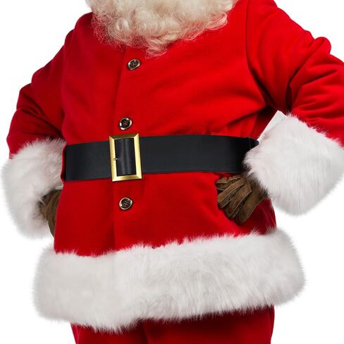 EBOOT Christmas Santa Belt Black Pirate Belt Men 3.2 '' Wide Mens Costume Belt 7 Eyelets Gnome Belts for Adults with Punch Tool for Women Kids Santa Claus Cosplay Supplies, 59 Inches Long in Saudi Arabia