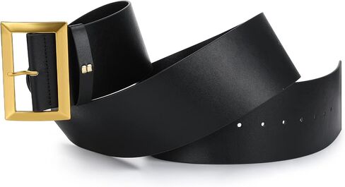 EBOOT Christmas Santa Belt Black Pirate Belt Men 3.2 '' Wide Mens Costume Belt 7 Eyelets Gnome Belts for Adults with Punch Tool for Women Kids Santa Claus Cosplay Supplies, 59 Inches Long in Saudi Arabia