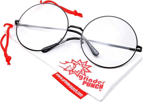 grinderPUNCH XXL Super Oversized Fashion Glasses Round Circle Frame Clear Lens in Saudi Arabia