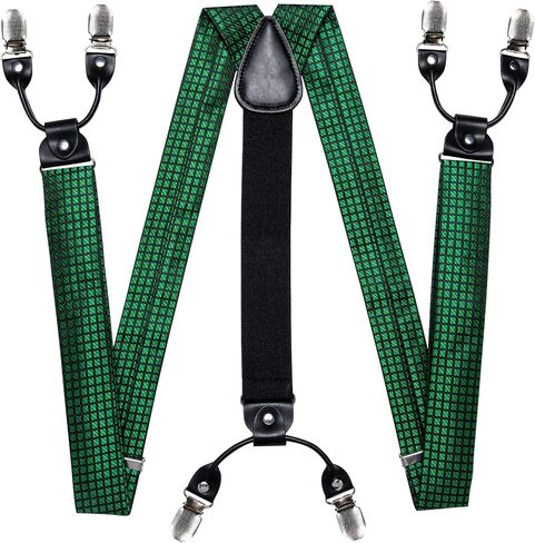 DiBanGu Paisley Bow Tie and Supenders for Men Tuxedo Heavy Duty 6 Clips Suspender Adjustable Y-Shape Mens Trouser Braces in Kuwait