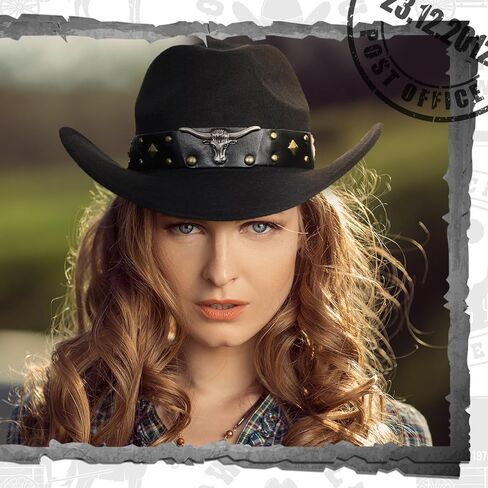 Panitay 5 Pcs Cowgirl Costume Set for Women Adult Western Outfits Cowboy Hat Felt Studded Elastic Tassel Shorts in Saudi Arabia