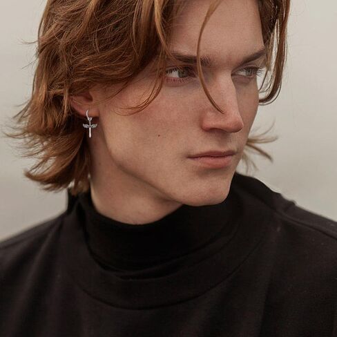 VENACOLY هوب قطرة استرخى أقراط صغيرة للنساء والرجال 925 فضة متدلية الأطواق الكفة هيبوالرجينيك in Kuwait