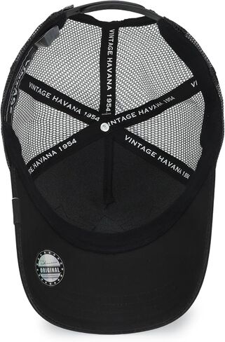 خمر هافانا الأسود 3 نجوم قبعة سائق الشاحنة بريق نجوم قابل للتعديل Snapback مقاس واحد يناسب معظم قبعات البيسبول النسائية in Saudi Arabia
