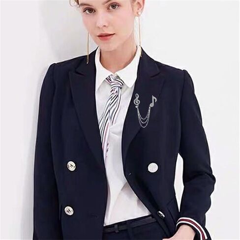 Music Note Brooch Pink for Men Women Gold /Silver Music Note Mark Brooch Lapel Pin Badge Hanging Chains Collar Brooches Pin for Career Suit Tuxedo of Shirts Tie Hat Scarf for Boyfriend Father Birthday Gift in Kuwait