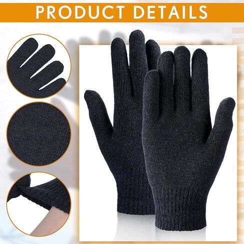 Handepo 100 Pairs Adult Knit Gloves Bulk Winter Warm Stretchy Gloves for Cold Weather Outdoor Sports Skating Skiing Donation Gifts in Saudi Arabia