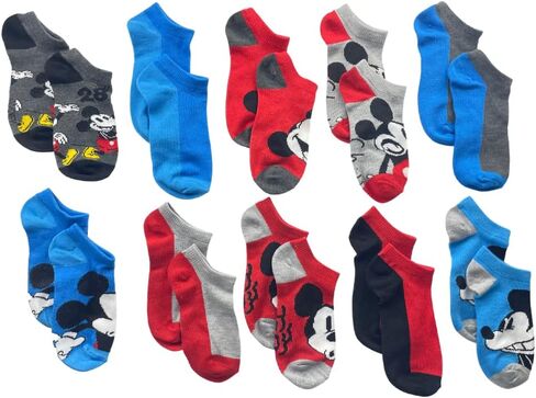 RALME Socks Set Multi Pack 10 Pairs, No Show, Shoe Size 10 Little Kid to 4 Big Kid in Kuwait