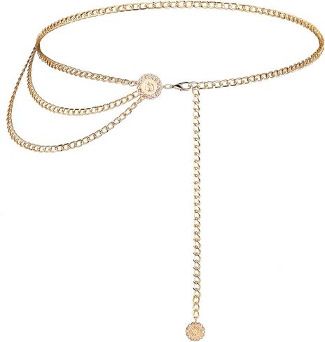 BIUBLE Women's Body Chains, Belly Body Chain for the Waist, Metal Waist Chain, Dress Belly Chain, Waist Chain, Waist Chain Belt for Women in Kuwait