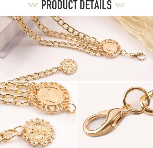 BIUBLE Women's Body Chains, Belly Body Chain for the Waist, Metal Waist Chain, Dress Belly Chain, Waist Chain, Waist Chain Belt for Women in Kuwait