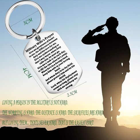 bobauna Military Wife Prayer Keychain Deployment Army Gift in Saudi Arabia