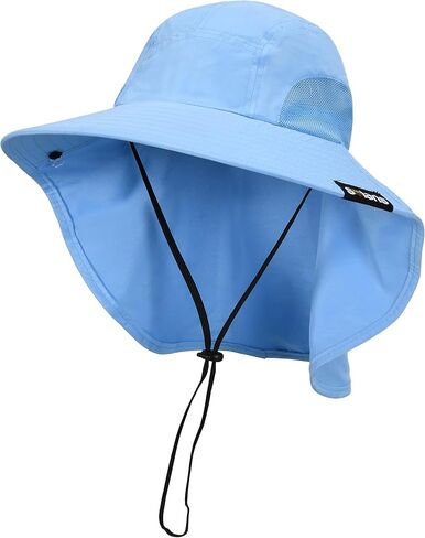 Tirrinia Wide Brim Sun Hat with Neck Flap for Men & Women in Kuwait