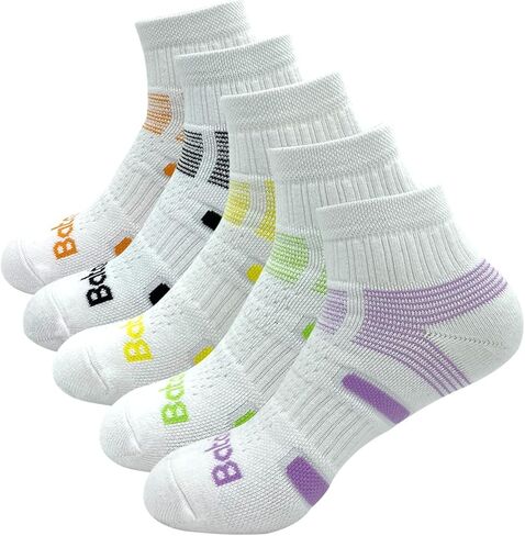 5 أزواج من جوارب الكاحل المبطنة بالكامل للجنسين من Bataidis، جوارب رياضية بربع قطع مقاس 9-11/10-13 in Kuwait