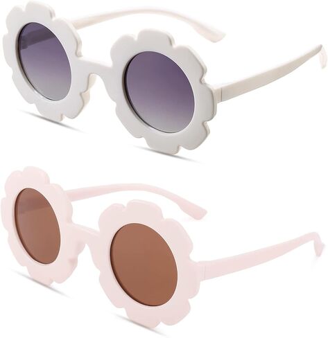 SCVGVER Cute Flower Polarized Sunglasses for Kids Girls &Boys Toddler Infant Round Sunglasses UV400 Protection Age 1-12 in Saudi Arabia