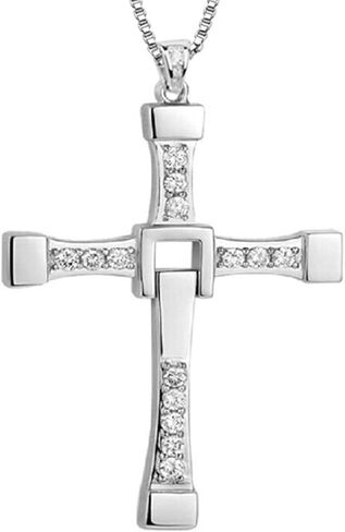قلادة متدلية على شكل صليب من سبيد آند باشن دومينيك توريتو بين ديزل، مصنوعة من الفولاذ المقاوم للصدأ وعنق متقاطع مجوهرات in Kuwait