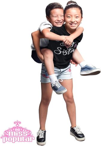 قمصان MISS POPULAR Big Sister لإعلان Big Sis، تم ترقيتها إلى Big Sis، للارتداء اليومي| طفل إلى أحجام فتاة كبيرة in Kuwait