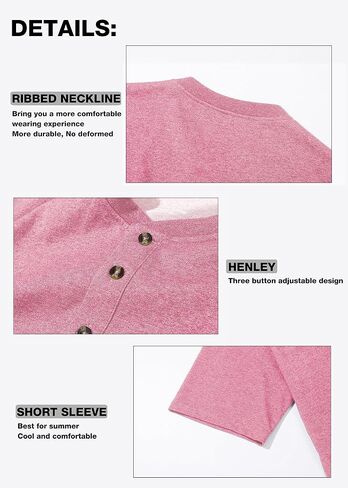 MAGCOMSEN Men's Henley Shirts Short Sleeve Cotton Casual Shirt Fashion Front Placket Summer Daily T-Shirts in Saudi Arabia