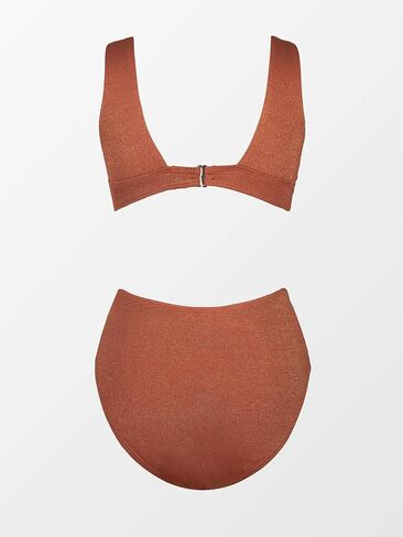 CUPSHE One Piece Swimsuit for Women Bathing Suit V Neck Cutout Sexy Swimwear Wide Straps Back Hook Shiny Texture in Saudi Arabia