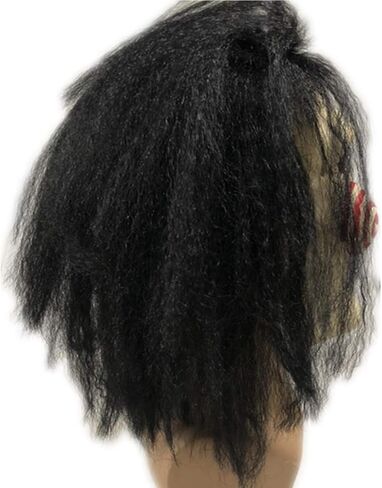 قناع الدمية لمنشار شجر بيلي تأثيري، قناع هالوين رعب يلعب دور الفيلم قناع لاتكس مخيف للبالغين بشعر طويل، قناع رجل النساء يرتدينه حديقة فناء الحفلات التنكرية in Kuwait