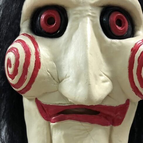 قناع الدمية لمنشار شجر بيلي تأثيري، قناع هالوين رعب يلعب دور الفيلم قناع لاتكس مخيف للبالغين بشعر طويل، قناع رجل النساء يرتدينه حديقة فناء الحفلات التنكرية in Kuwait