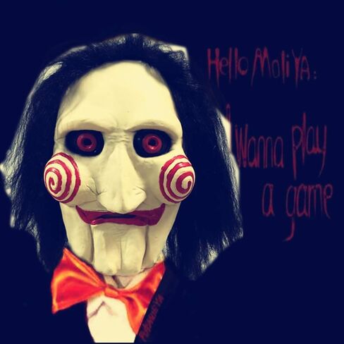 قناع الدمية لمنشار شجر بيلي تأثيري، قناع هالوين رعب يلعب دور الفيلم قناع لاتكس مخيف للبالغين بشعر طويل، قناع رجل النساء يرتدينه حديقة فناء الحفلات التنكرية in Kuwait