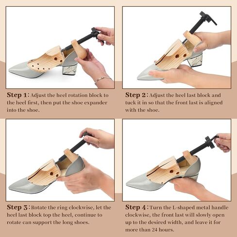 Demarzily 2 Way Wood Shoe Stretcher,Large Size Shoe Stretchers for Men and Women,Adjust Length and Width,Wooden Shoe Shape Expander for Men’s Size 9 to 13 Women Size 10-13.5 in Saudi Arabia