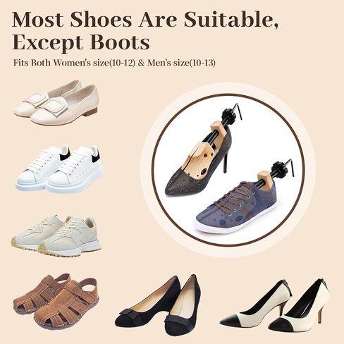 Demarzily 2 Way Wood Shoe Stretcher,Large Size Shoe Stretchers for Men and Women,Adjust Length and Width,Wooden Shoe Shape Expander for Men’s Size 9 to 13 Women Size 10-13.5 in Saudi Arabia