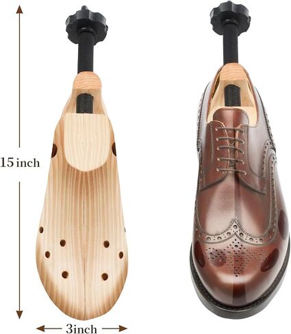 Demarzily 2 Way Wood Shoe Stretcher,Large Size Shoe Stretchers for Men and Women,Adjust Length and Width,Wooden Shoe Shape Expander for Men’s Size 9 to 13 Women Size 10-13.5 in Saudi Arabia