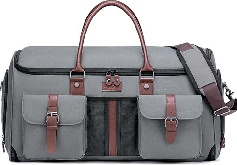 Garment Bag for Travel, Carry on Convertible Garment Duffle Bags for Men Women with Shoe Compartment - 2 in 1 Hanging Suitcase Suit Travel Bags in Kuwait