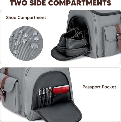 Garment Bag for Travel, Carry on Convertible Garment Duffle Bags for Men Women with Shoe Compartment - 2 in 1 Hanging Suitcase Suit Travel Bags in Kuwait