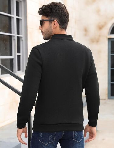 TURETRENDY سترة هينلي كاجوال للرجال من TURETRENDY سترة بولو من الصوف الحراري المحبوك بقصة ضيقة in Saudi Arabia