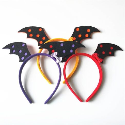 Anlicany 3 عبوات من عصابة رأس جناح الخفافيش للهالوين، غطاء رأس جناح الخفاش الشيطان لحفلات الهالوين، طوق شعر الهالوين للنساء in Kuwait