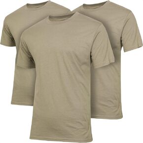 Mission Made Crew Neck T-Shirts (3 Pack) Tagless Tactical Military Tees for Men