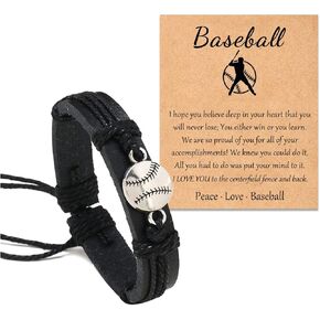 YSSHIN Baseball Soccer Volleyball Basketball Football Bracelet Gifts for Boys Girls, Birthday Gifts for Son, Grandson, Brother, Nephew
