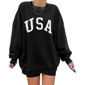 كاكسينديب سويت شيرت لوس انجليس كاليفورنيا كبير الحجم باكمام طويلة ورقبة دائرية بدون طوق للنساء in Kuwait