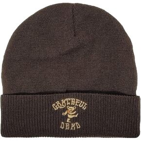Ripple Junction Grateful Dead Dancing Bear Embroidered Brown Fitted Adult Unisex Beanie