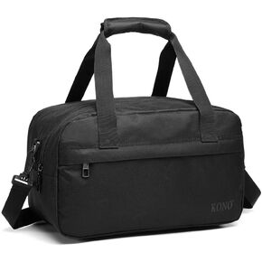 Kono Travel Duffel Bag 14L Under Seat Carry-on Bag Sports Tote Gym Bag Weekender Overnight Bags 13.78"x7.87"x7.87" Black