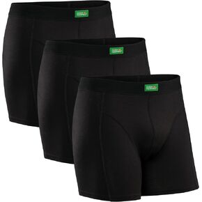 DANISH ENDURANCE 3 Pack Men's Organic Cotton Boxer Briefs, Tag-free Underwear
