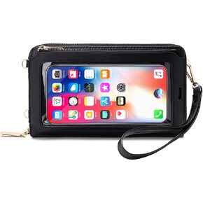 Women Touch Screen Purse Small Crossbody Phone Bag RFID Protection Wristlet Cell Phone Wallet
