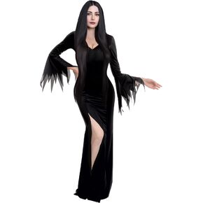 Spooktacular Creations Women Vintage Gothic Long Dress, Black Floor Length Witch Dress Costume for Halloween Cosplay in Saudi Arabia