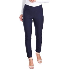 Popana Womens Stretch Pull On Dress Pants Ankle Length Work Casual - Made in USA