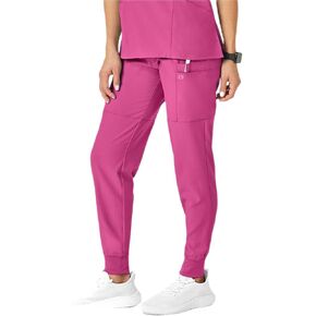 WonderWink W123 Women’s Comfort Waist Cargo Jogger Pant — Hot Pink, 2X Petite in Kuwait