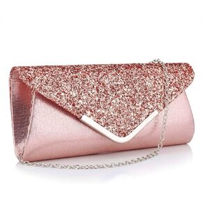 Vistatroy Women Glitter Sequins Envelope Evening Bag Handbag Party Bridal Clutch Purse in Saudi Arabia