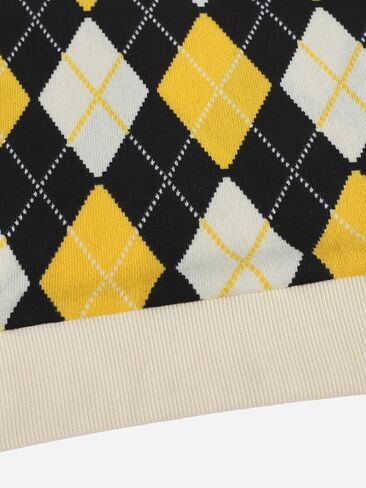 Verdusa Women's Argyle Print Sleeveless Round Neck Sweater Vest Tank Top in Kuwait