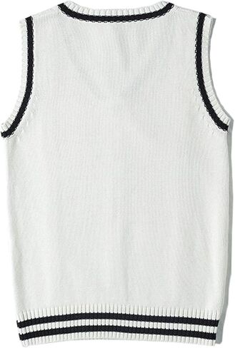 سترة نسائية من Firehood محبوكة برقبة على شكل حرف V بدون أكمام، سترة صوفية in Kuwait