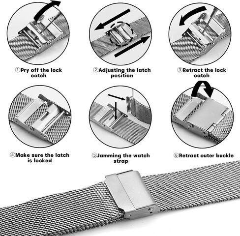 YUZEX Pure Titanium Watch Band Men Women Quick Release Mesh Watches Strap Soft Lightweight Skin-Friendly Wristwatch Vented Titanium Metal Bracelet Compatible for Apple Junghans 19mm 20mm 21mm 22mm in Kuwait