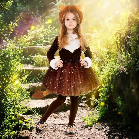 Newcotte 3 Pcs Halloween Costume Animal Tutu Ears Headband Tail Fancy Dress Costume Kit for Youth Adult Halloween Cosplay in Saudi Arabia