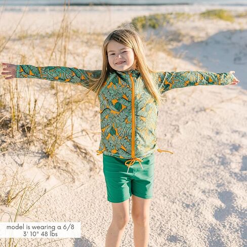 SwimZip Girls' 3 Pc Swim Set w/Long Sleeve Rash Guard, Tankini & Shorts UPF 50+ in Kuwait